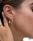 Pearl Clasp Hoops