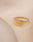 14k Little Square Signet Ring