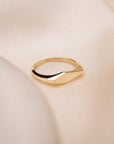 14k Diamond Shaped Signet Ring