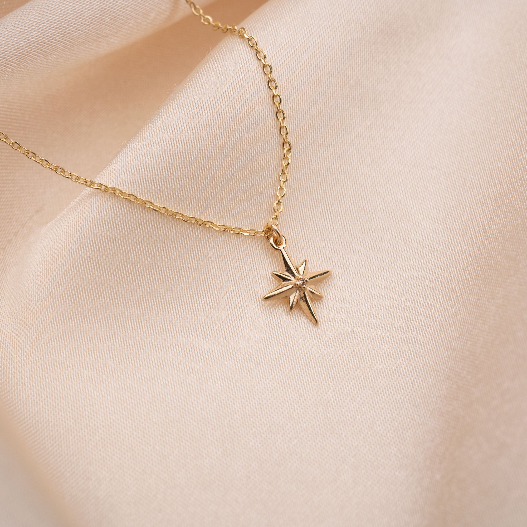 14k Northstar Diamond Necklace