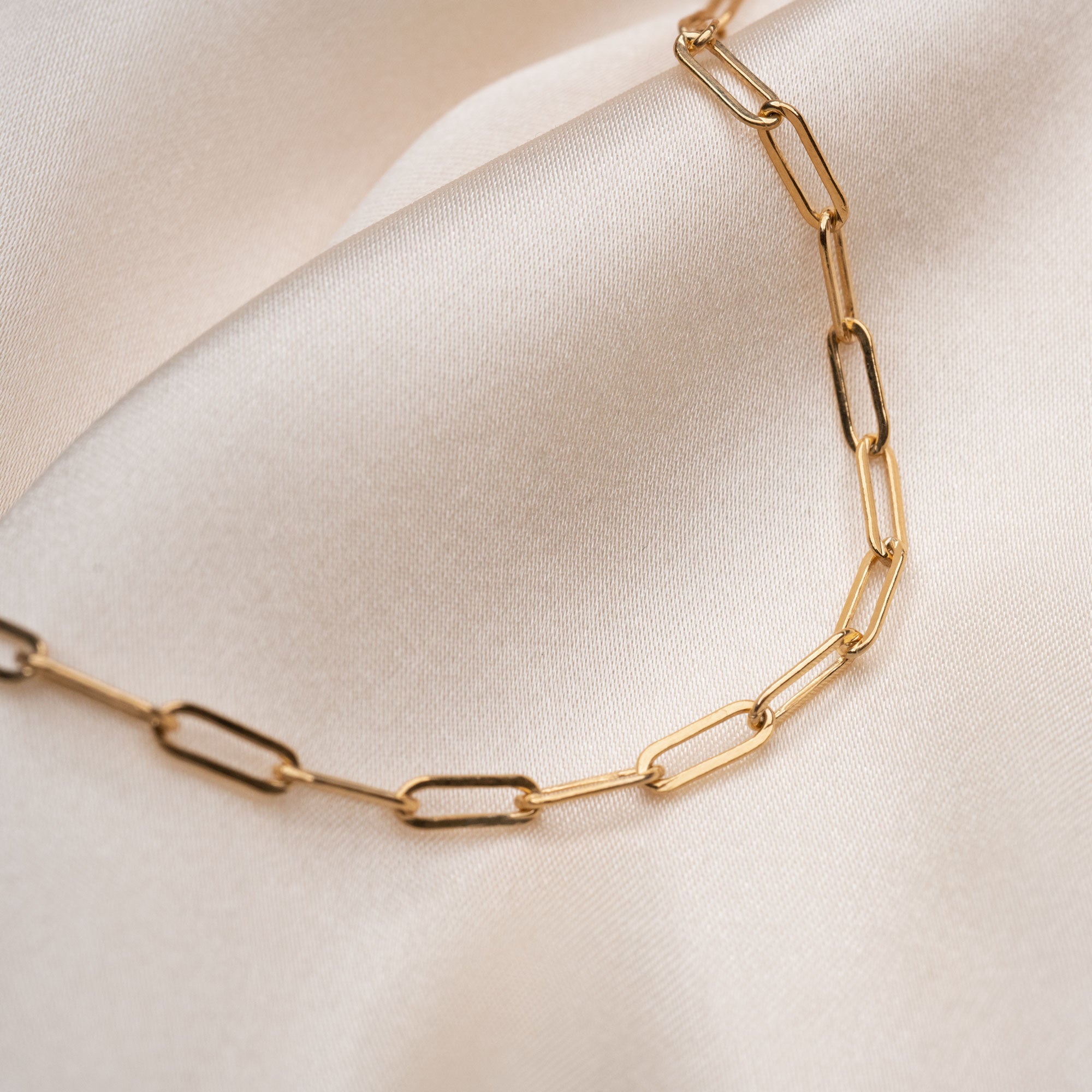 Gold Filled Paperclip Necklace