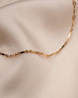 Gold Filled Dapped Bar Necklace