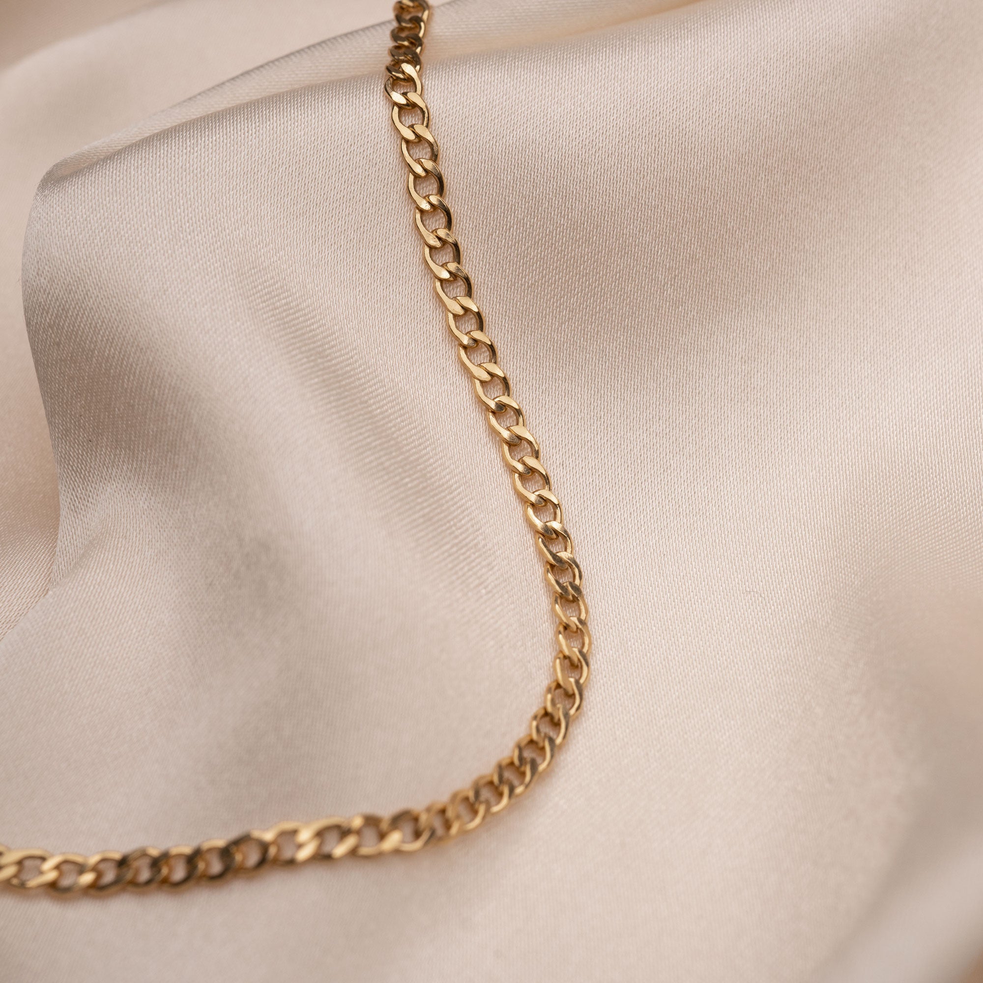 Gold Filled Curb Link Necklace