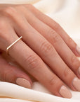 14k Gold Flat Bar Ring