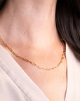Gold Filled Rectangle Necklace