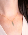 Gold Filled Large Lightning Bolt Necklace