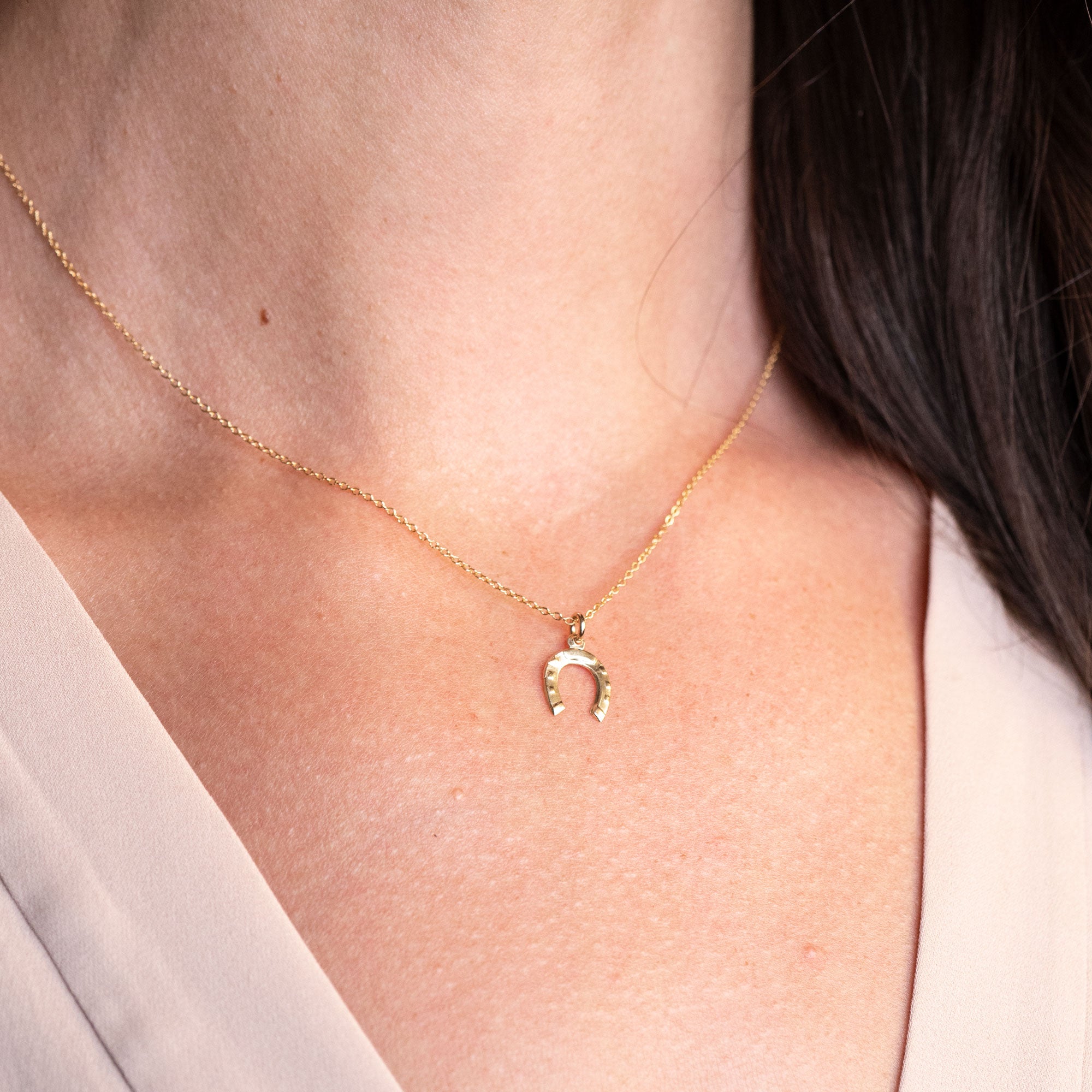 Gold Filled Horseshoe Necklace