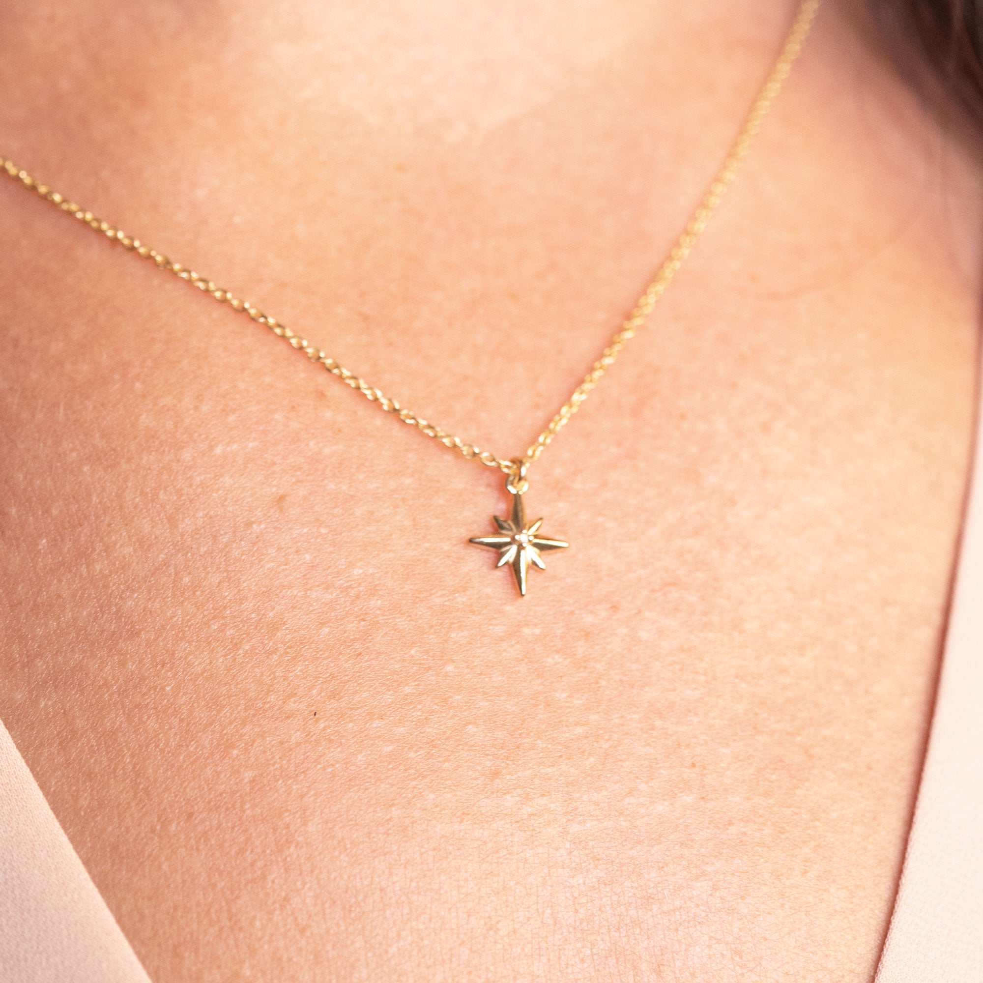 14k Northstar Diamond Necklace