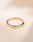 14k Gold Thin Signet Ring
