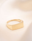 14k Rectangle Signet Ring