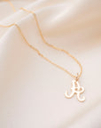 Gold Filled Script Letter Necklace | Script Letter Charm