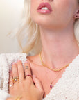 14k Ruby Bezel Studs