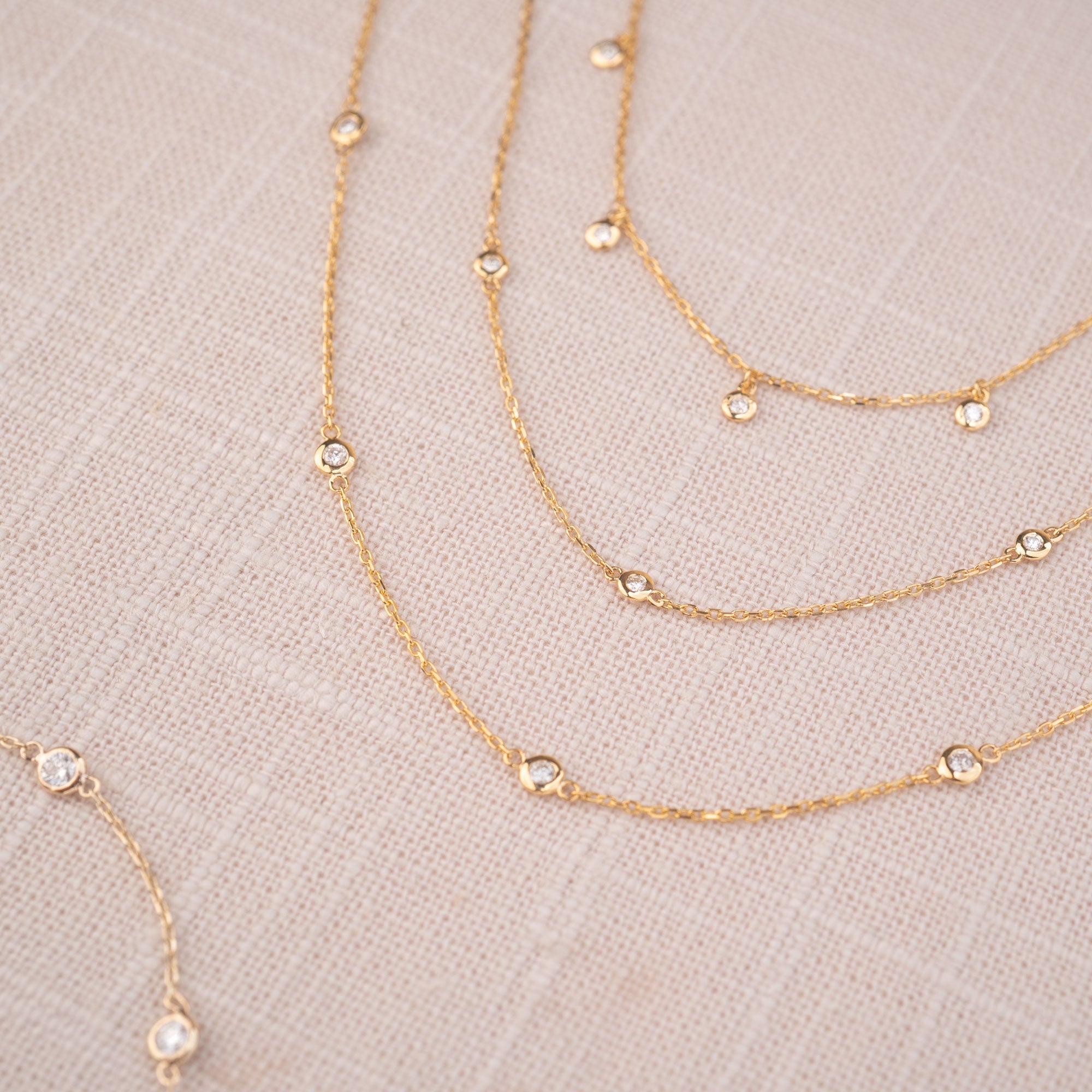 14k Diamond Yard Necklace .33 CTW