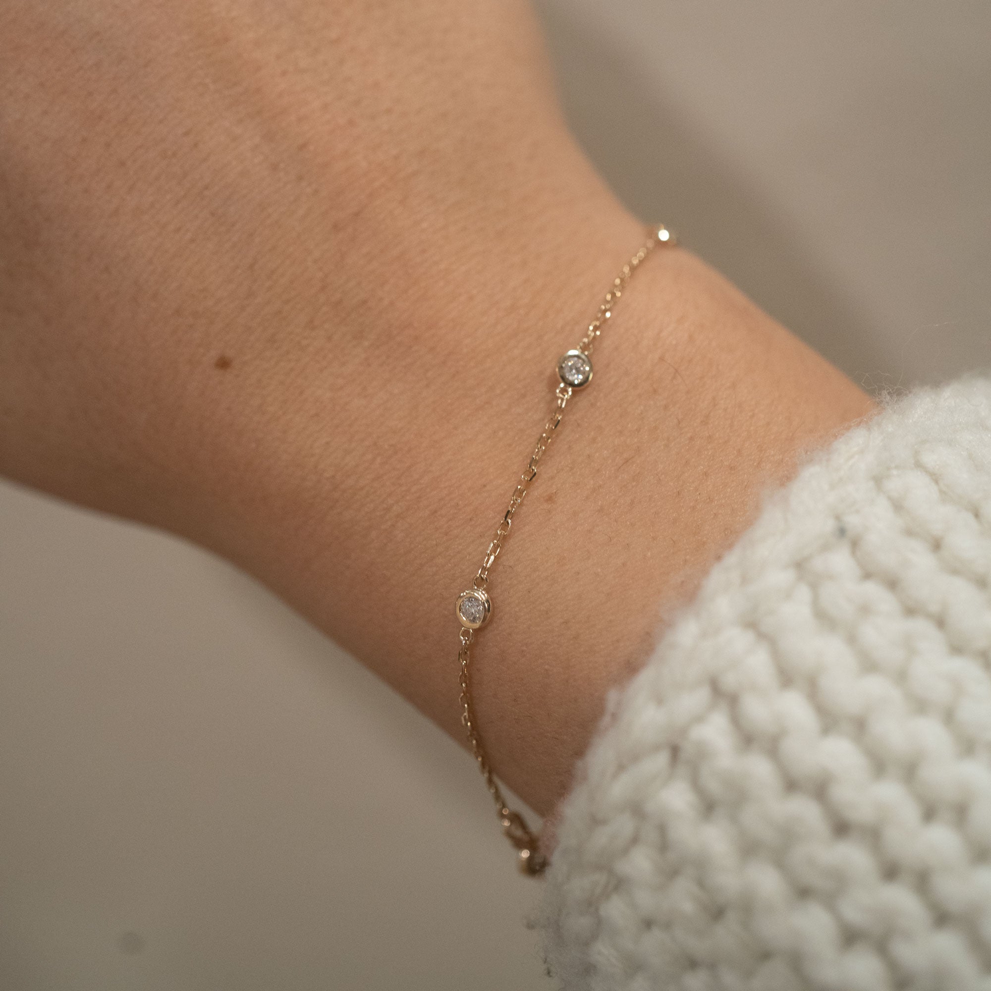 14k Diamond Yard Bracelet .31 CTW