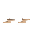 14k Gold Lightning Bolt Studs