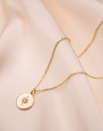 14k Starburst Diamond Necklace
