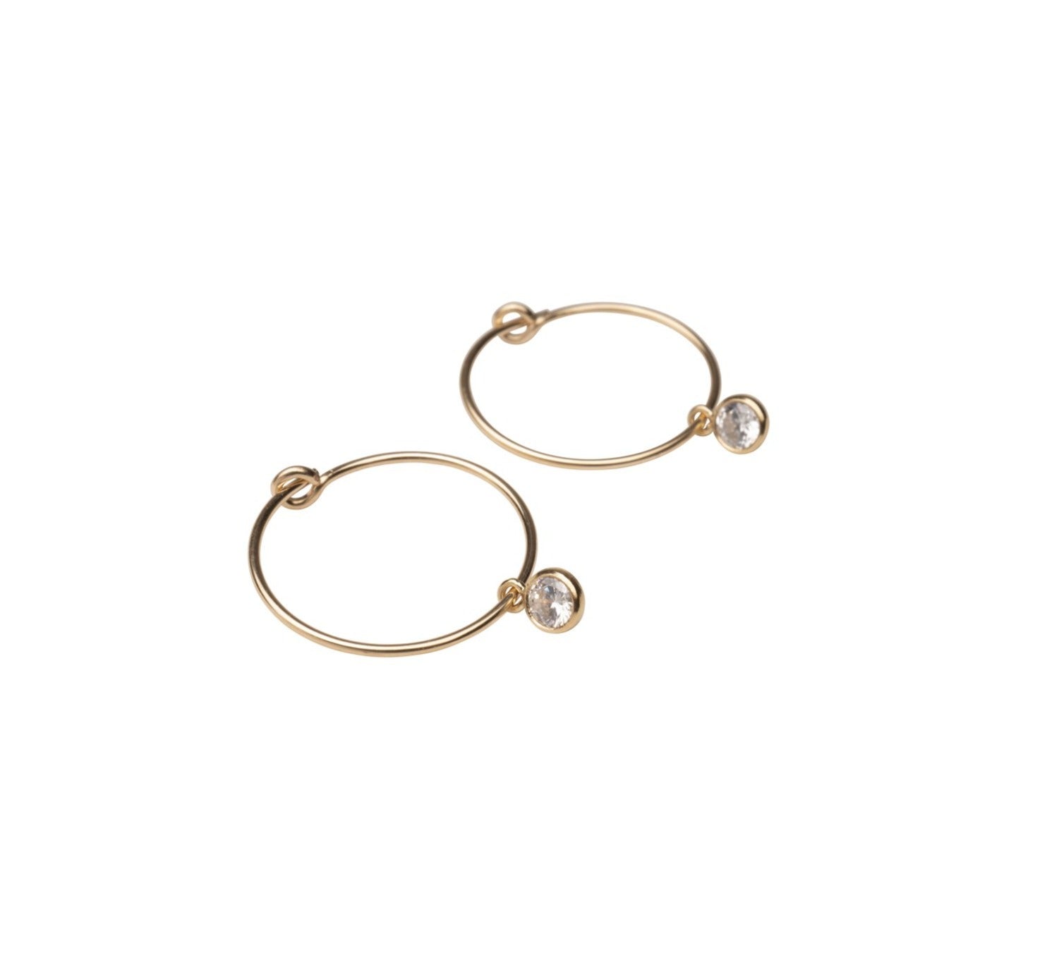 Gold Filled Dainty Birthstone Hoops