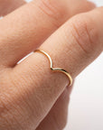 Gold Filled Chevron Ring
