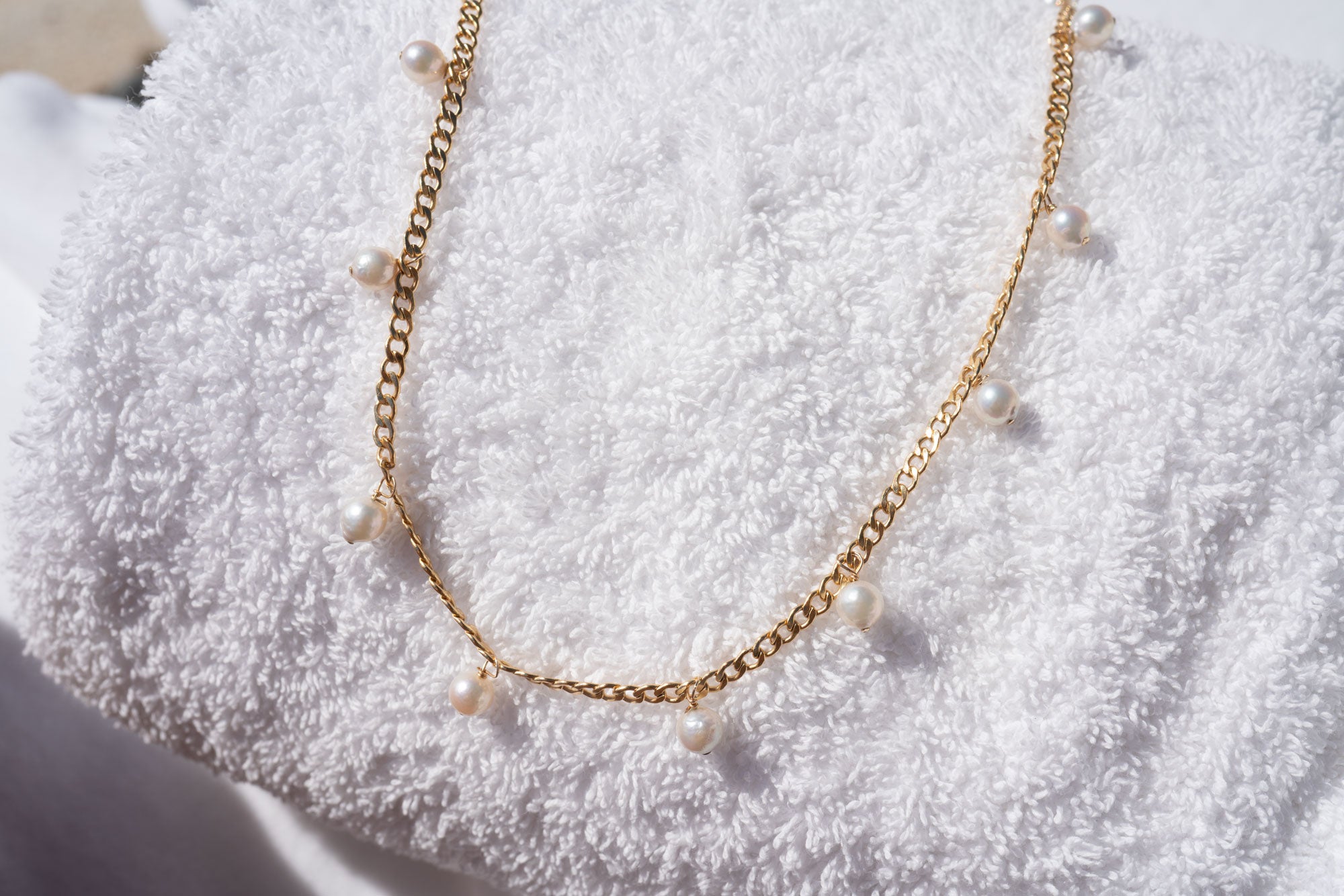 Gold Filled Cleo Pearl Necklace