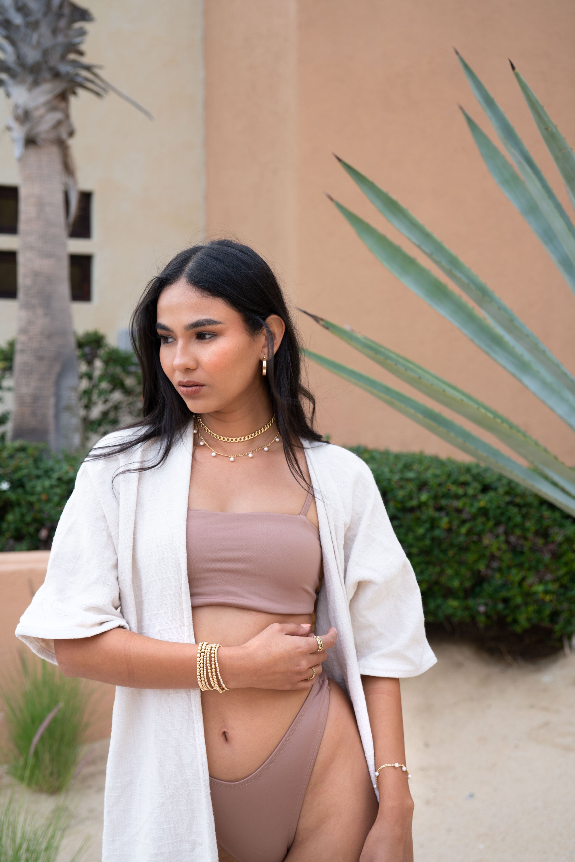 Gold Filled Cleo Pearl Necklace