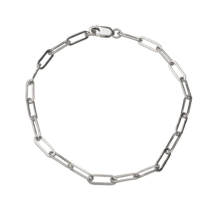 Silver Paperclip Bracelet