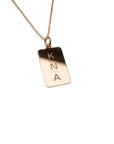 Initial Rectangle Necklace