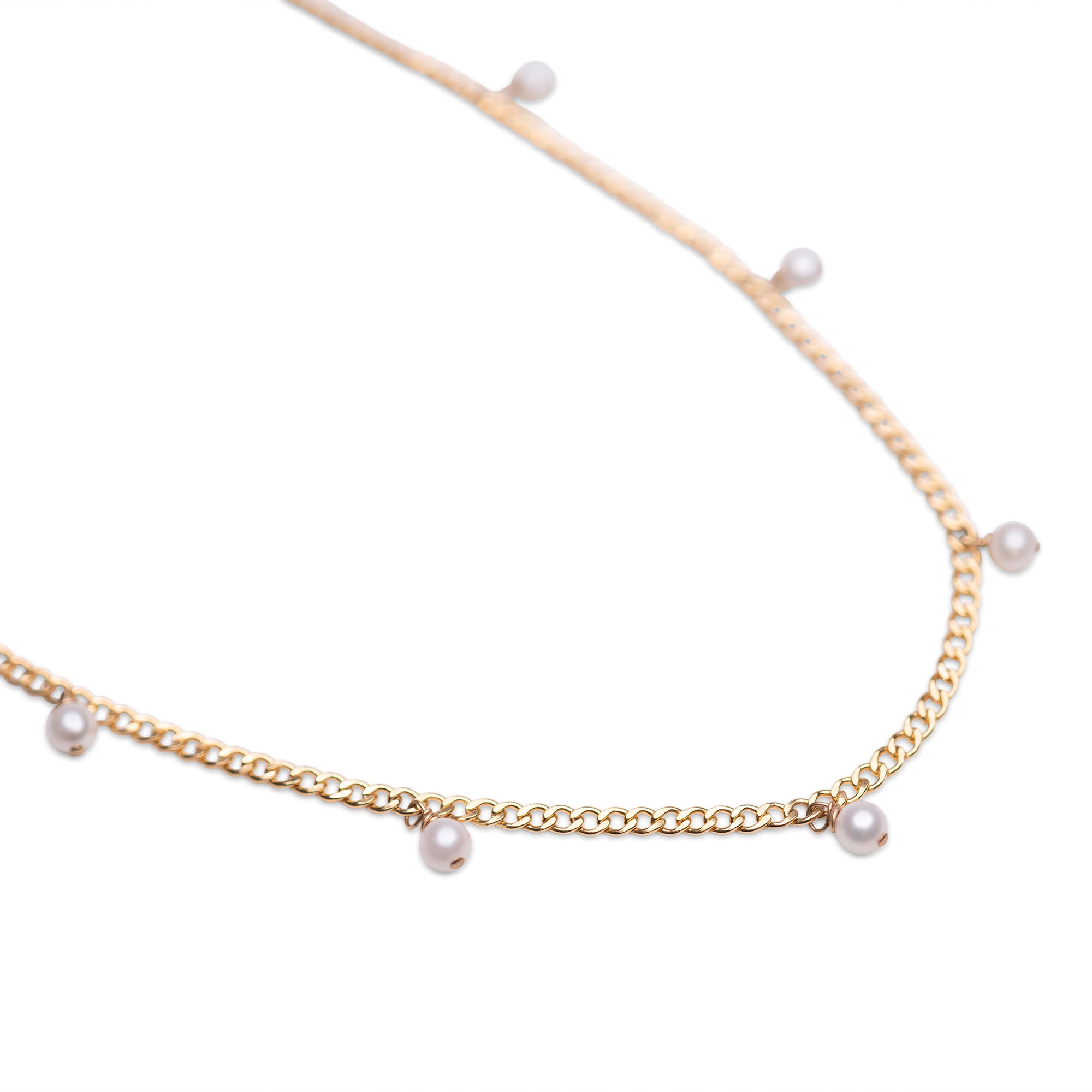 Gold Filled Cleo Pearl Necklace