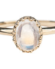 14k Moonstone Crown Ring