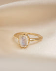 14k Moonstone Crown Ring