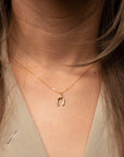 Gold Filled Horseshoe Necklace
