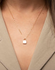14k Padlock Necklace