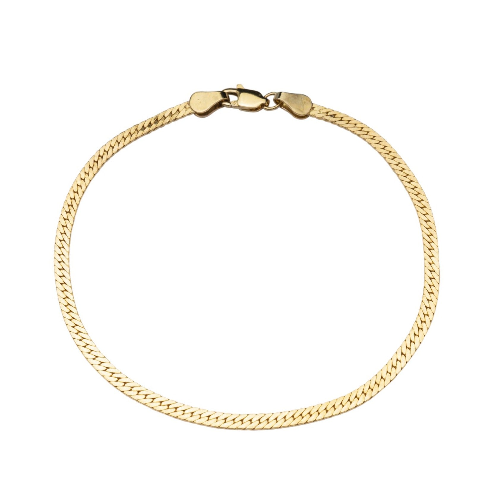 Gold Filled 3mm Herringbone Bracelet