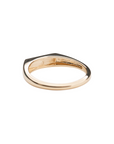 14k Rectangle Diamond Signet Ring