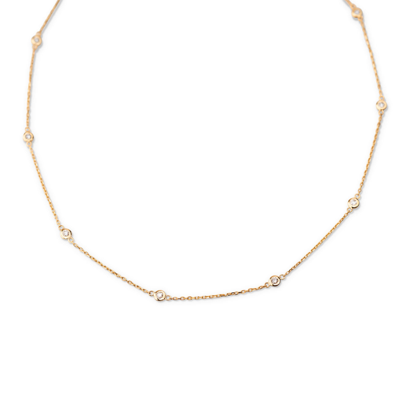 14k Diamond Yard Necklace .62 CTW