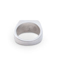 Silver Bold Rectangle Signet