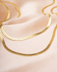 Gold Filled Herringbone Necklace | 3mm