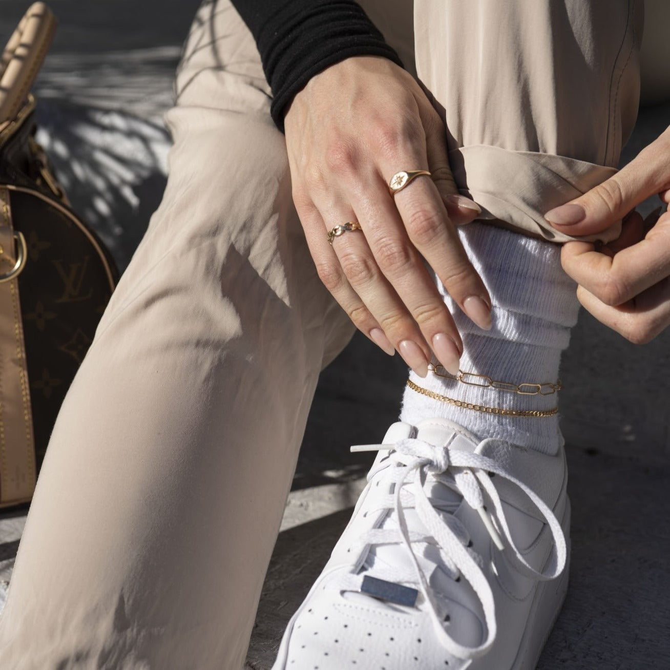 Gold Filled Curb Link Anklet