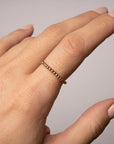 Gold Filled Beaded Stretch Ring