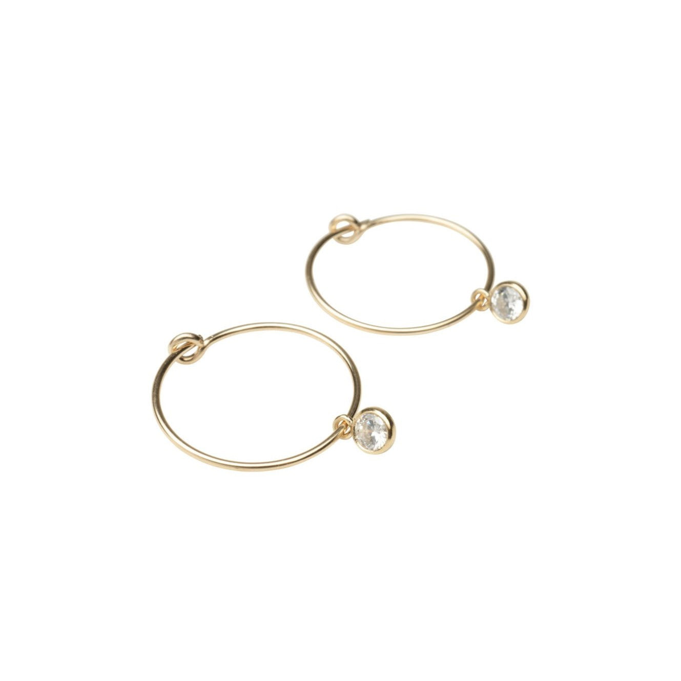 Gold Filled Dainty Birthstone Hoops