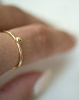 Unique Stackable Gold Ring, Dot Ring, Gold Stackable Ring, Dainty Gold Ring, Gold Stacker, For Him or For Her, Thin Stackable Rings