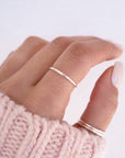 Silver Stackable Ring Set of 3