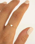 Gold Heart Stacker Ring, 14k Gold Filled Ring, Gold Stacker, Gold Band Ring, Simple Gold Ring, Womens Gold Ring, Dainty Gold Ring