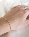Gold Venus Bracelet, 14k Gold Bracelet, Simple Gold Bracelet, Chain and Link Bracelet, Bracelet, Chain Bracelet, Dainty Bracelet