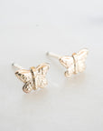Gold Butterfly Studs, Gold Studs. Cute Gold Studs, Gold Filled Studs, Earrings, Gold Filled Earrings, 14k Gold Studs