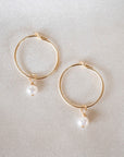 Pearl Hoop Earrings, Gold Filled Hoops, Gold Hoop Earrings, Gold Hoops, Dainty Hoops, Earring Hoops, 14k Gold Hoops, Simple Hoops, Pearls