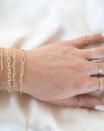 Gold Box Bracelet, 14k Gold Bracelet, Simple Gold Bracelet, Chain and Link Bracelet, Bracelet, Chain Bracelet, Dainty Bracelet