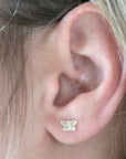 Gold Butterfly Studs, Gold Studs. Cute Gold Studs, Gold Filled Studs, Earrings, Gold Filled Earrings, 14k Gold Studs