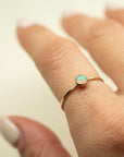 Tiny Gold Opal Ring, Gold Opal Ring, Natural Opal Ring, 3mm Opal Ring, Handmade Opal Ring, Dainty Opal Ring, Gemstone Ring, Simple Opal Ring