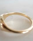 14k Solid Gold Signet Ring, Starburst Signet Ring, Diamond Signet Ring, Ladies Signet Ring, Solid Gold Signet Ring, Starburst Diamond