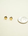 Solid 14k Gold Circle Stud Earrings, Gold Studs, Studs, Gold Studs, Earrings, Gold Filled Earrings, 14k Gold Studs